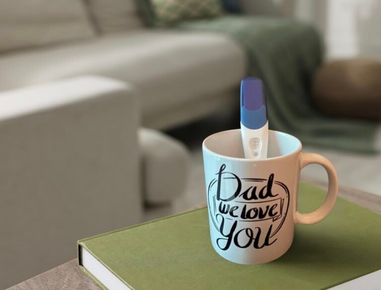 Pregnancy Announcement to Dad in a mug